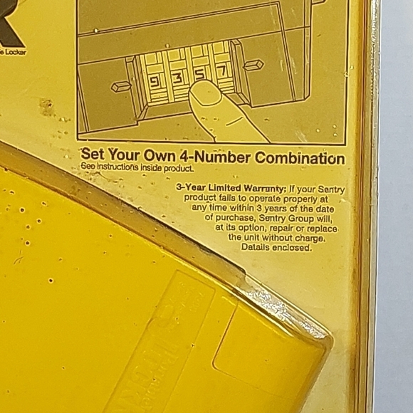 SENTRY ~Portable 4 Number Combination Lock'r Cable Locker - Lock It & Go~ NEW - Picture 5 of 7